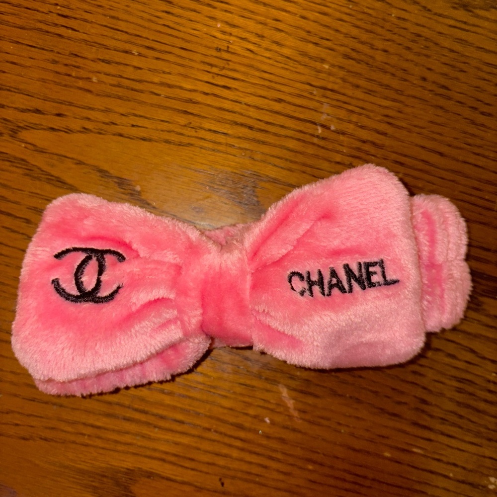 Coral Pink Plush Bow Headband